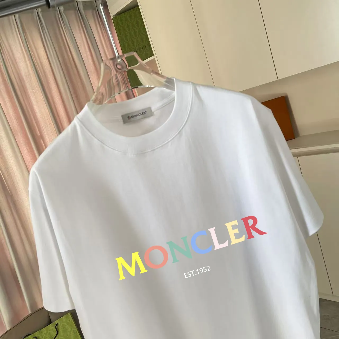 Moncle* 2025 New Arrival logo 300 t Same Style Size：S M L XL XXL ：Black White Pink Red Gray